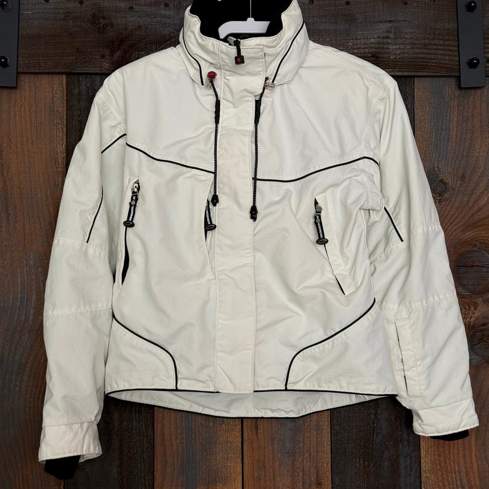 Vintage Obermeyer Voltage Shell Ski Jacket Womens 8 White Waterproof ATC 09173